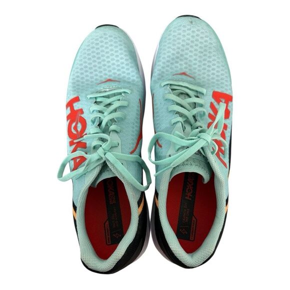 Hoka One One Rocket X Eggshell Blue Running Athletic Shoes 1113532 W14/M13 - Picture 7 of 9
